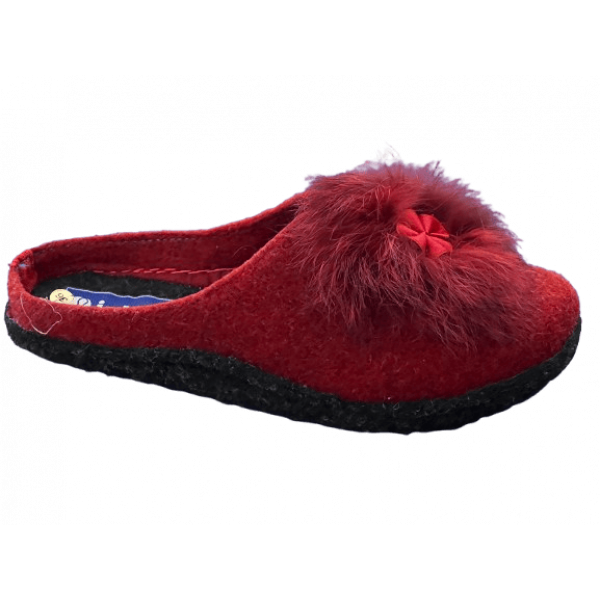 Тапочки паркетні жіночі повстяні INBLU P2-6X червоні