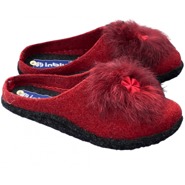 Тапочки паркетні жіночі повстяні INBLU P2-6X червоні