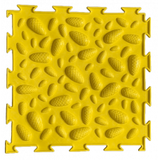 Ортопедичний килимок масажний Ортодон "Шишки" жовтий р.25*25